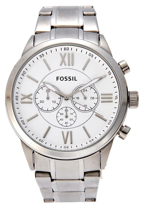 fossil silver watches.